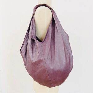 Jewels beautiful shiny lilac leather boho bag